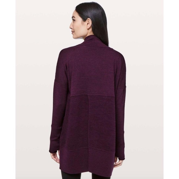 Lululemon Sit In Lotus Merino Wool Sweater Wrap II - Picture 3 of 8